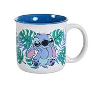 Elbenwald Tasses - Motifs comme Hello Kitty and Friends avec My Melody et Cinnamoroll ainsi que Lilo & Stitch en céramique blanche 400 ml (Lilo & Stitch - Stitch Aloha)