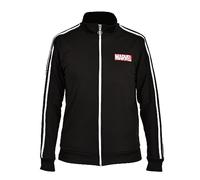 Elbenwald Veste d'entraînement Marvel avec Design Logo pour Hommes Femmes Unisexe Noir