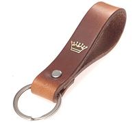 ELBERCRAFT Porte-clés en cuir signe du zodiaque en relief doré