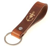 ELBERCRAFT Porte-clés en cuir signe du zodiaque en relief doré