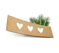 ElbFuchs® Paillasson Coco 75x25cm | Cœurs Blanc [Extra Durable et ANTIDÉRAPANT] Paillasson Exterieur et Interieur | Tapis Brosse Entree Exterieur Coco étroit