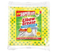 Elbow Grease Lingettes de nettoyage lavables et réutilisables, anti-rayures, super absorbantes, extra épaisses, éliminent les taches tenaces et tenaces (jaune, lot de 3)