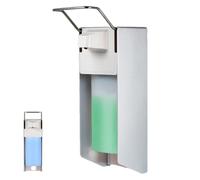 Elbow Operated Wall Soap Dispenser - Manual Liquid Soap/Pump | Durable ABS with Large 500ml Refillable Bottle | for Home Bathroom Kitchen Office Hospital, Space-Saving, Easy to Use