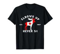 Elbows Up Canada Never 51 Proud Canadian Moose True North T-Shirt