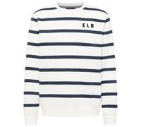 ELBSAND - Mert Striped Sweatshirt - Pull - XL - cloud white / coldwater