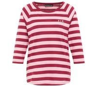 ELBSAND - Women's Celin T-Shirt - T-shirt - S - ruby / shell pink stripe