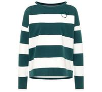 ELBSAND - Women's Hilma - Haut à manches longues - XS - dark ivy / cloud white / stripe