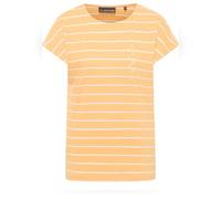 ELBSAND - Women's Selma - T-shirt - XS - orange haze / bright white stripe
