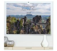 Elbsandsteingebirge - Rund um die Bastei (hochwertiger Premium Wandkalender 2026 DIN A2 quer), Kunstdruck in Hochglanz: Impressionen aus dem Bastei Gebiet im Elbsandsteingebirge