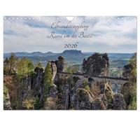 Elbsandsteingebirge - Rund um die Bastei (Wandkalender 2026 DIN A4 quer), CALVENDO Monatskalender: Impressionen aus dem Bastei Gebiet im Elbsandsteingebirge