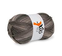 ElbSox - 4 flow - color - 002 - Brun Dégradé - Laine de chaussette quadruple avec dégradé de couleurs