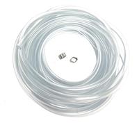 ELCAN 10 mètres de tube ou tube polyvalent universel transparent de diamètre 4x6mm avec 2 fascette. Alimentaire souple en PVC. Par eau, gaz, essence, huile, industrie, aquariums…