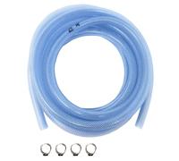 ELCAN 5 mètres de tube ou tube polyvalent transparent renforcé de diamètre 8x14mm avec 2 fascette. Alimentaire souple en PVC. Par l'eau, le gaz, l'essence, le pétrole, l'industrie, les aquariums...