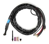 ELCAN Torche de soudage TIG SR18W refroidie à l'eau de 4 mètres avec connecteur 35-50 installé, pistolet ou torche à souder pour machine inverter à haute fréquence