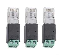 Elchuiaby Lot de 3 adaptateurs RJ45 vers RS485 A-PIN4 B-PIN5 Vert