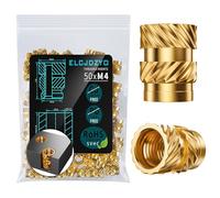 ELCJDZYO 50 Pièces Insert Fileté, M4x8.1 Ewindeinlet écrou à pression écrou à filetage fondu écrou à filetage fondu Pour Composants d'Impression 3D et Pièces en Plastique