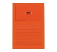 Elco 29489.82 Ordo classico boîte de 100 pochettes pour documents en papier avec impression au trait, 220x310, 120g, orange, fenêtre : oui