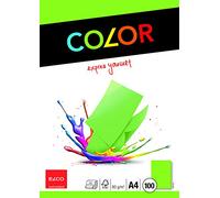 Elco Color Pack de 100 Papiers couleurs A4 210 x 297 mm Vert Intense