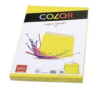 ELCO Color Pack de 25 Enveloppes C5 162 x 229 mm Jaune Intense