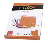 Elco Color Pack de 25 Enveloppes C5 162 x 229 mm Orange