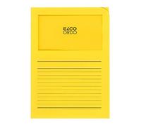 Elco Lot de 100 Pochettes coins avec fenetre 120 g 22 x 31 Jaune Jaune 100 poche