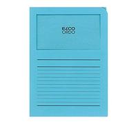 ELCO Lot de 100 Pochettes coins avec fenêtre 120 g/m² 22 x 31 Bleu Clair 29489.31