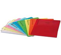 Elco Lot de 100 Pochettes coins avec fenêtre 120 g/m² 22 x 31 Couleurs Assorties