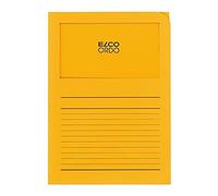Elco Lot de 100 Pochettes coins avec fenêtre 120 g/m² 22 x 31 Jaune Foncé