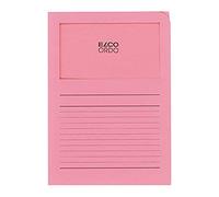 ELCO Lot de 100 Pochettes coins avec fenêtre 120 g/m 22 x 31 Rose Clair 29489.51