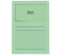 ELCO Lot de 100 Pochettes coins avec fenêtre 120 g/m² 22 x 31 Vert Clair 29489.61 22 x 31 cm