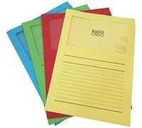 Elco Lot de 100 Pochettes coins classico avec fenêtre 120 g/m² 22 x 31 Couleurs Assorties
