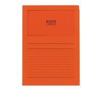 ELCO Lot de 100 Pochettes coins avec fenêtre 120 g/m2 22 x 31 Orange 29489.82