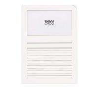 Elco Pochettes coins avec fenêtre 120 g/m² 22 x 31 Blanc Lot de 100