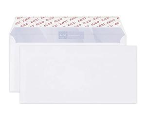 ELCO Premium Enveloppe Patte auto-adhésive avec bande protectrice Qualité FSC 100 g/m² Blanc Format DL Lot de 500