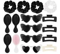 Elcoho Lot de 16 chouchous pour demoiselle d'honneur, pinces à cheveux, pinces à cheveux en forme de cœur, peignes à lunettes de soleil pour filles, cadeau pour enterrement de vie de jeune fille