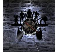 ELD Contrôleur de Jeu Design Horloge Murale Design Moderne Gamer Gaming Contrôleur de Jeu Console Cadeau Horloge Murale avec lumière LED Cadeaux de fête des mères Art Horloges murales Montres