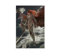 Elden Poster sur toile pour décoration murale de chambre de garçon et salle de jeux vidéo avec anneau, cadeau de jeu vidéo (40 x 60 cm)