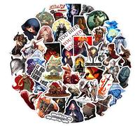 Elden Ring Autocollants 50 Pièces Autocollants d'animation de dessin animé imperméables pour Ordinateur Portable Skateboard Coque de Téléphone Ordinateur Bagages Bouteille d'eau Vélo, Vinyle Le Jeu