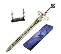 Elden Ring Épée de la Nuit et de la Flamme Réplique 30 cm Modèle Tout Métal avec Support, Décoration de Bureau, Objet de Collection Gaming et Cadeau pour Fans