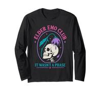 Elder Emo Club Ce n'était Pas Un crâne Gothique en Phase Manche Longue