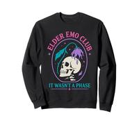 Elder Emo Club Ce n'était Pas Un crâne Gothique en Phase Sweatshirt