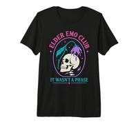 Elder Emo Club Ce n'était Pas Un crâne Gothique en Phase T-Shirt Haut de Gamme