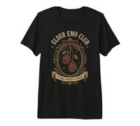 Elder Emo Club Gothic Rose Alternative Esthétique Humour T-Shirt Haut de Gamme