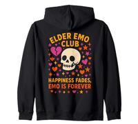 Elder Emo Club Happiness Fades Emo Forever Heart Rétro Sweat à Capuche