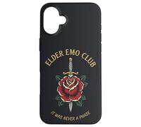 Elder Emo Club Rose Rétro Coque pour iPhone 16 Plus