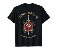 Elder Emo Club Rose Rétro T-Shirt