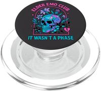 Elder Emo Club Squelette géométrique avec Fleurs PopSockets PopGrip pour MagSafe