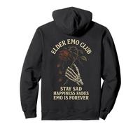 Elder Emo Club Stay Sad Happiness Fades Emo is Forever Roses Sweat à Capuche