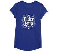 Elder Emo: L'amateur de Musique Gothique Original T-Shirt, Fille, Bleu Royal, M