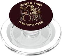 Elder Emo Skeleton Drummer It Was Never A Phase Musique Amusante PopSockets PopGrip pour MagSafe